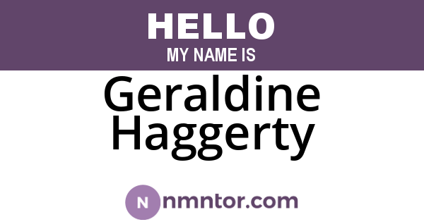 Geraldine Haggerty