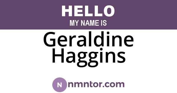 Geraldine Haggins
