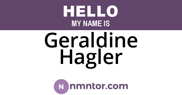 Geraldine Hagler