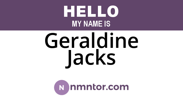 Geraldine Jacks