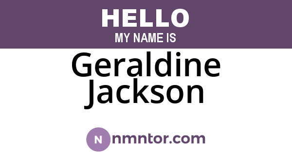 Geraldine Jackson