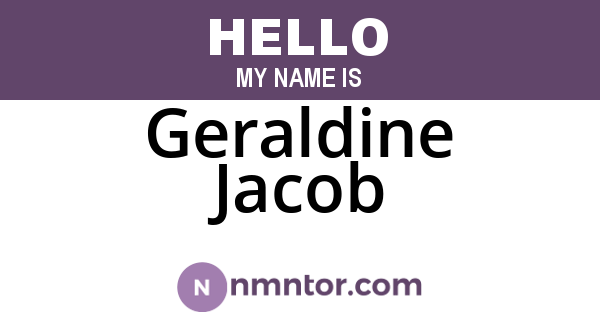 Geraldine Jacob