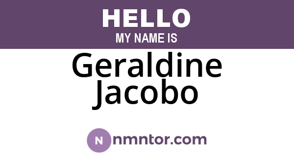Geraldine Jacobo
