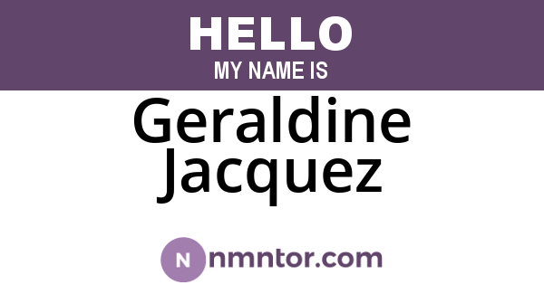 Geraldine Jacquez