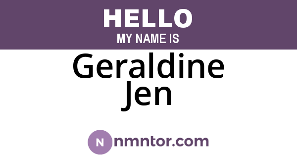 Geraldine Jen
