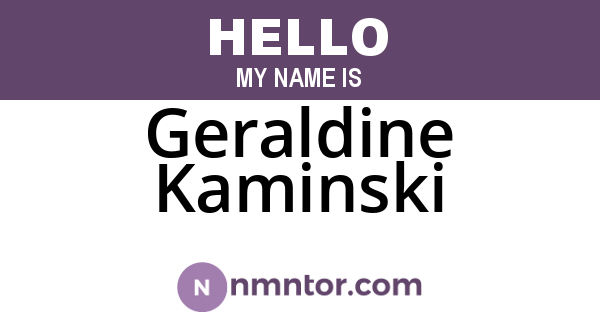 Geraldine Kaminski