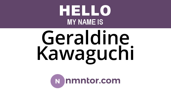 Geraldine Kawaguchi