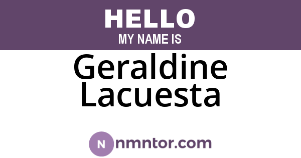 Geraldine Lacuesta