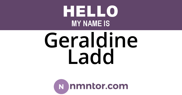 Geraldine Ladd