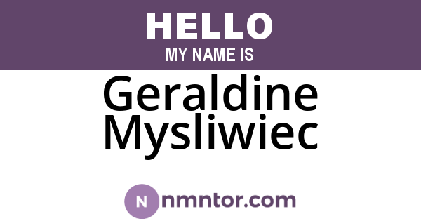 Geraldine Mysliwiec