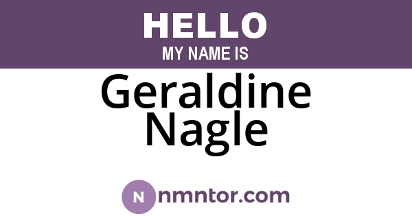 Geraldine Nagle