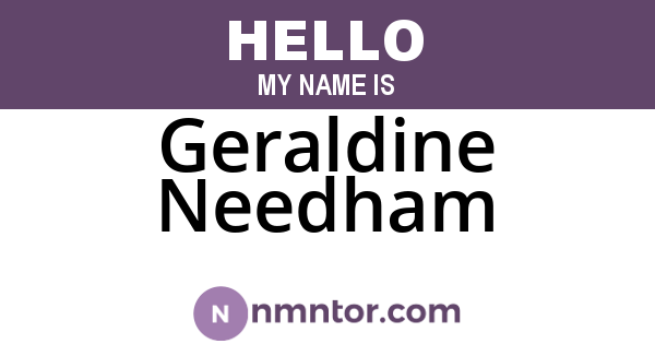 Geraldine Needham