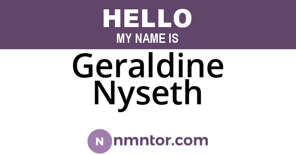 Geraldine Nyseth