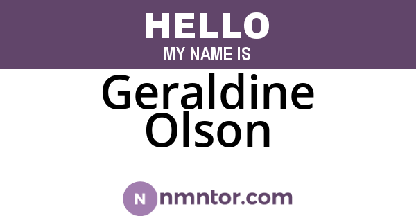 Geraldine Olson
