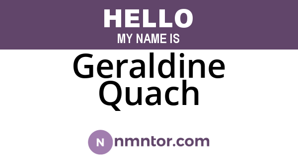 Geraldine Quach