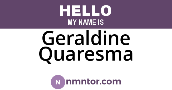 Geraldine Quaresma