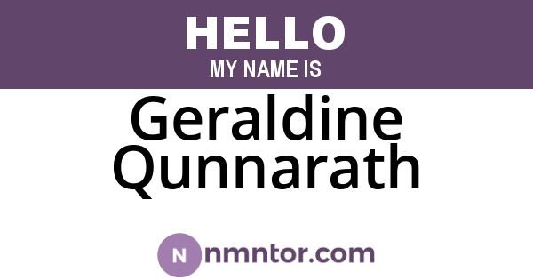 Geraldine Qunnarath
