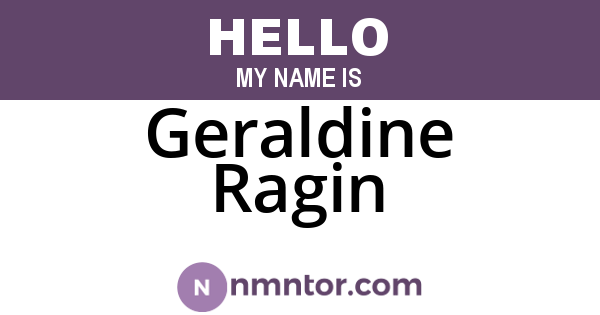 Geraldine Ragin