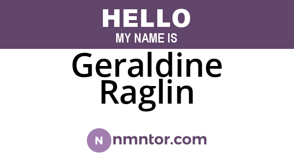Geraldine Raglin