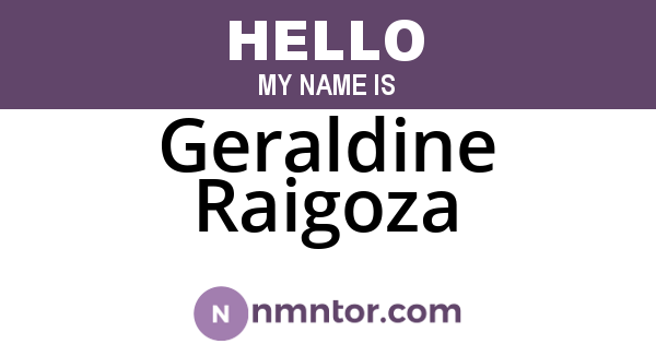 Geraldine Raigoza