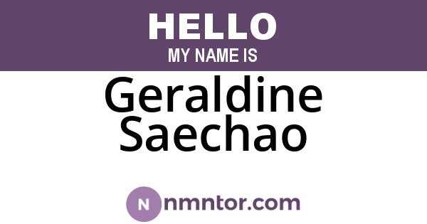 Geraldine Saechao
