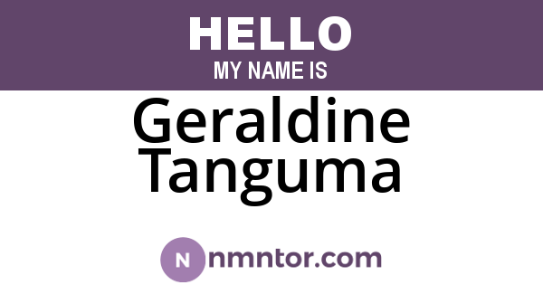 Geraldine Tanguma