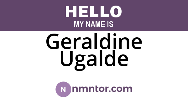 Geraldine Ugalde