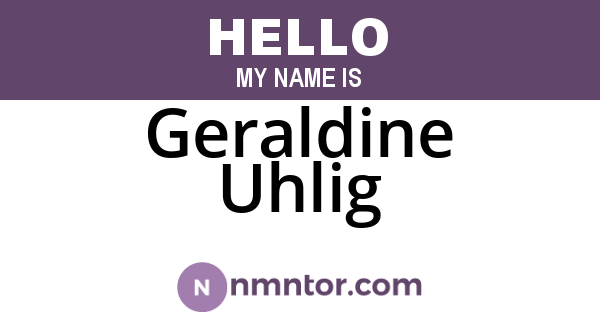 Geraldine Uhlig