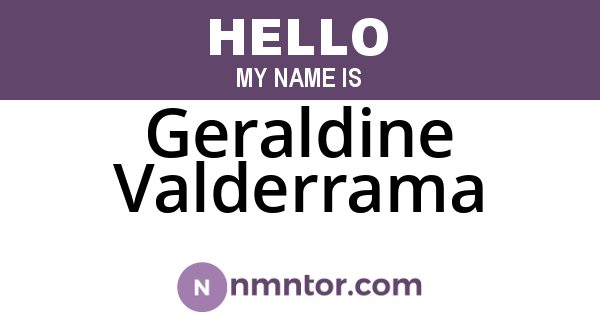 Geraldine Valderrama