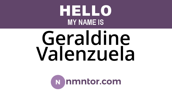 Geraldine Valenzuela