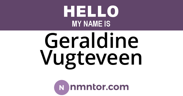 Geraldine Vugteveen