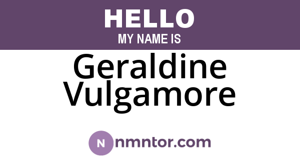 Geraldine Vulgamore