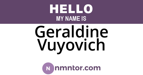 Geraldine Vuyovich