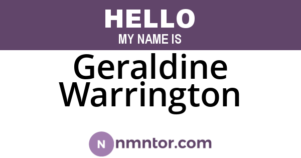 Geraldine Warrington