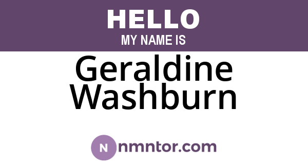 Geraldine Washburn