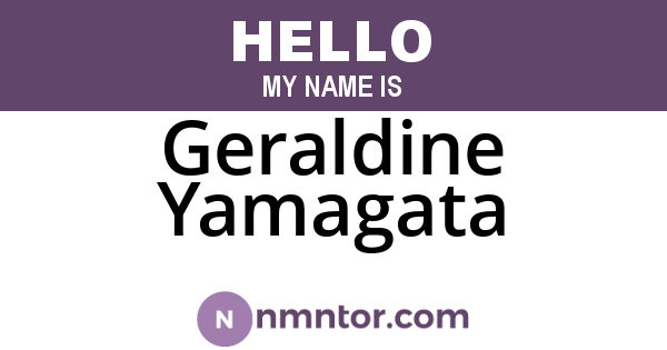 Geraldine Yamagata
