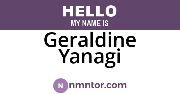 Geraldine Yanagi