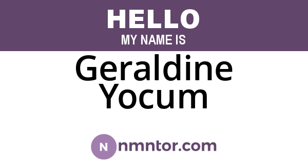 Geraldine Yocum