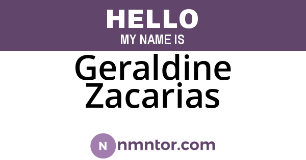 Geraldine Zacarias