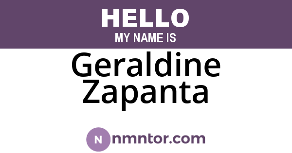 Geraldine Zapanta