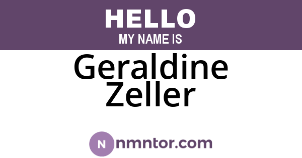 Geraldine Zeller