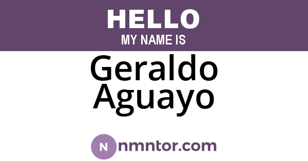 Geraldo Aguayo