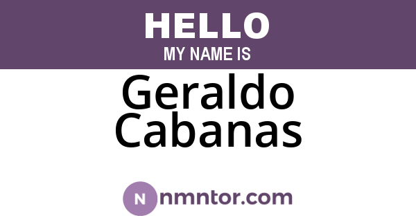 Geraldo Cabanas