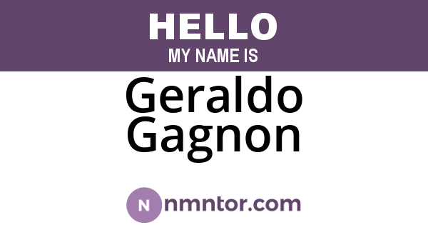 Geraldo Gagnon