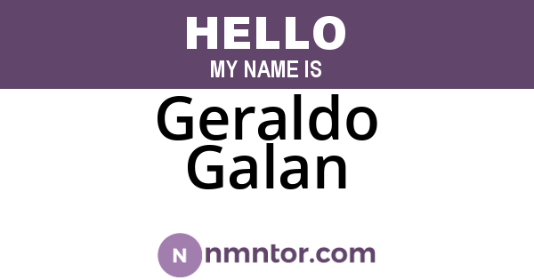 Geraldo Galan
