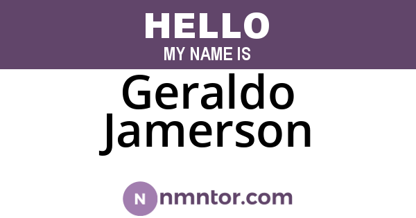 Geraldo Jamerson