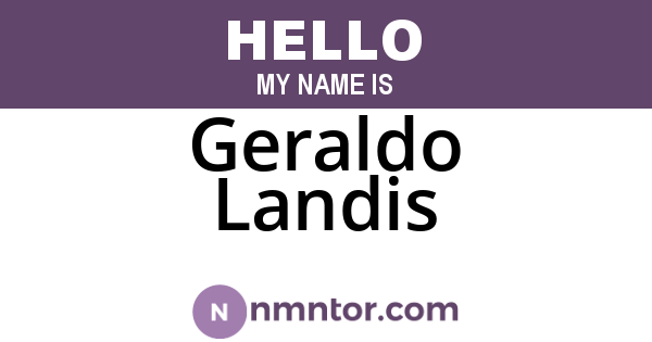 Geraldo Landis