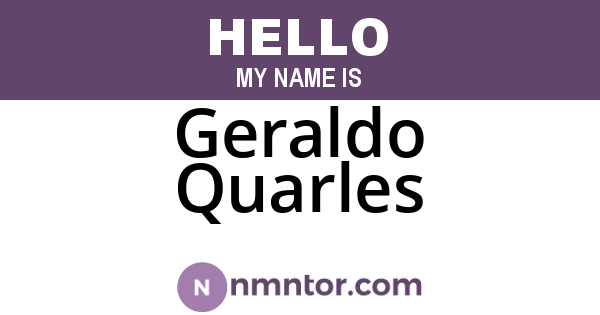 Geraldo Quarles