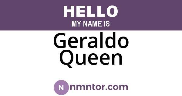 Geraldo Queen