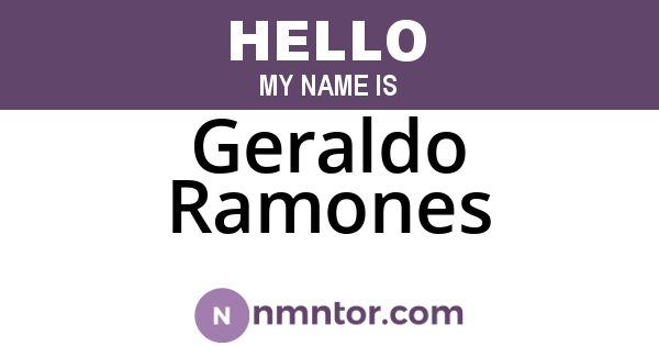 Geraldo Ramones
